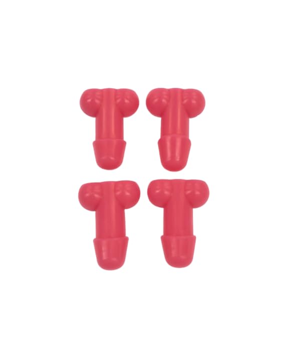 Carastora Glow-in-The-Dark Valve Caps - 4-Pack Fun Wheel Accessories, Sealed, Rust-Proof, Dust-Proof, Water-Resistant Covers for Halloween, Cars, Bikes, Trucks, Motorcycles - Universal (Red)