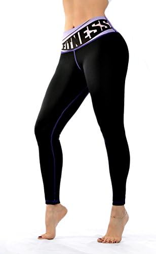 ZIKZAK Women's Leggings Yoga Tights Pants Tricot Fitness Purple Small Black Today's Deal!!!
