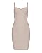 UONBOX Women's Rayon Cute Sleeveless Bodycon Bandage Strap Dress (S, Nude)