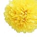 30pcs Tissue Pom Poms Yellow Blue Color Party Supplies,Navy Yellow White Silver Birthday Party Decorations Paper Tassel Garland for Bridal Shower Wedding School Ceremony Graduation Theme Party Supplie