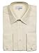 Mens Modena Solid Cream French Cuff Dress Shirt