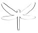 DCentral Dragonfly Flexible Screen Magnet Décor; Double-Sided. Bright White-Easier to See Day & Night. Decorative. Helps to Stop Walking into Screens, Covers Small Tears in Screens Size W 6
