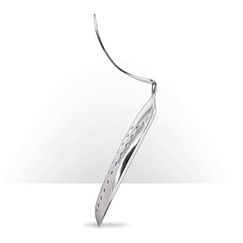 Bent Handle Julep Strainer - Stainless Steel Commercial Cocktail Strainer Piña Barware (One Strainer) - Thumbnail 2