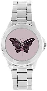 Thanksgiving Day Gift Breast Cancer Awareness Pink Ribbon Unisex Stainless Steel Watch