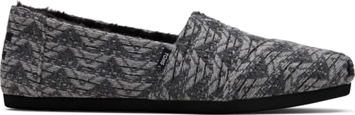 TOMS Alpargata Cloudbound, Mocassino Donna, Pelliccia Sintetica Intrecciata Globale Multi Accogliente Nera, 36 EU