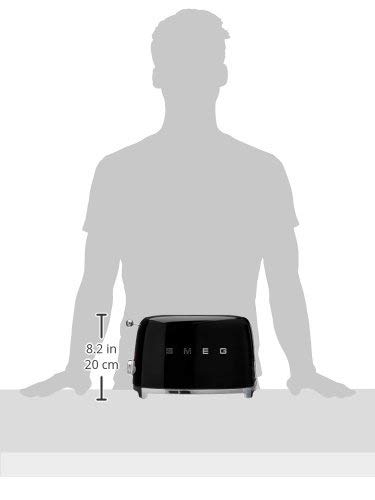 SMEG Tostadora de 2 rebanadas con 6 presintonías y función de descongelación y bandeja recogemigas extraíble (negro)