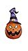 4 Foot Tall Lighted Halloween Inflatable Pumpkin with Witch Hat LED Lights Decor Outdoor Indoor Holiday Decorations, Blow up Lighted Yard Decor, Giant Lawn Inflatables Home Family Outside