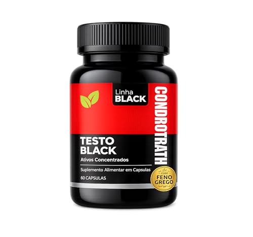 Testo Black Suplemento Alimentar Masculino 60 Cápsulas Aumento Libido Energia Vitalidade de Forma Natural Performance Masculina