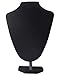 Necklace Display - Jewelry Display Stand - Black Velvet Necklace Display Bust Holder 11.5 x 7.5 x 3.5 Inches