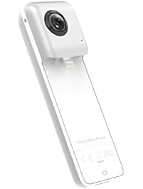 Insta360 Nano 360 Degree Camera VR 3D Panoramic Point and Shoot Digital Video Cameras 3K HD Dual Wide Angle Fisheye Lens for iPhone 7, 7 Plus and all iPhone 6 series, 360 Live on Facebook- Pearl White