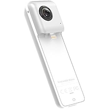 Insta360 Nano 360 Degree Camera VR 3D Panoramic Point and Shoot Digital Video Cameras 3K HD Dual Wide Angle Fisheye Lens for iPhone 7, 7 Plus and all iPhone 6 series, 360 Live on Facebook- Pearl White