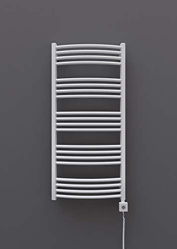 Badheizkorper Elektro Elektrisch 1140h X 600b Weiss Gebogen Hochwertig Badezimmerheizkorper Handtuchhalter Amazon De Baumarkt