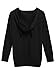 Choies Women's Black Letter Print Pocket Detail Cat Ear Hoodie