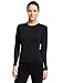 Hot Chillys Women's Micro-Elite Chamois Crewneck Top Midweight Body Fit Base Layer (Can Packaging)