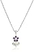 Amazon Essentials Sterling Silver Genuine African Amethyst and Peridot Flower Pendant Necklace, 18