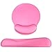 Keyboard Wrist Rest Pad Mouse Pad, Memory Foam, Rest Pads Sets for Comfortable Typing & Wrist Pain Relief, Anti-Slip Rubber Base (Pink)