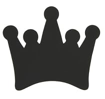 Darice Sticky Back Chalkboard, Crown, Black