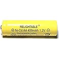RELIGHTABLE 400mAh AA NiCd 1.2v Rechargeable Batteries Garden Solar Ni-Cd Light LED F (Pack of 6)