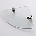 KES BGS3102-2 Lavatory Bathroom Corner Tempered Glass Shelf 8MM-Thick Wall Mount Triangular, Brushed Nickel