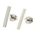Automic Gold 14k White Gold Bar Earrings
