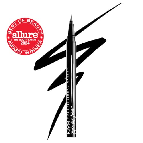 NYX PROFESSIONAL MAKEUP EPIC INK LINER, WATERPROOF LIQUID EYELINER – BLACK, VEGAN FORMULA