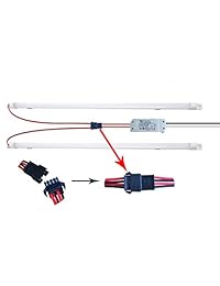 Jimwhen   Kit de tubo de luz LED magnético (20 W, 2 x 2 pies, 1 controlador y 2 tiras), 140 lm W, 5000 K, luz blanca, 0 10 V, regulable, reemplazo fluorescente para Troffer, fácil instalación rápida