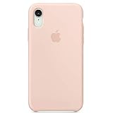iPhone XR Silicone Case, 6.1 inch Soft Liquid Silicone Case with Soft Microfiber Cloth Lining Cushion (Pink Sand)