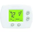 Honeywell TH5110D1022 FocusPRO 5000 Digital Non-Programmable Thermostat Power Method: Hardwired or Battery Stages Heat/Cool: 1/1 Heat/Cool/Heat Pump