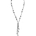 Long Freshwater Cultured Pearls Leather Necklace Costume Beaded Jewelry on Genuine Leather Cord 25.6
