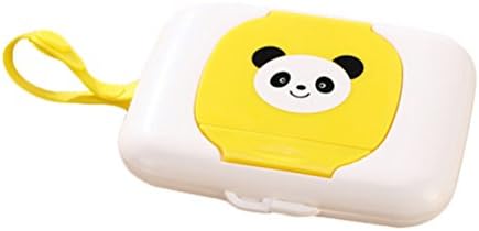 Baby Wet Tissue Holder Box Portable Travel Wipes Dispenser Case (Yellow)