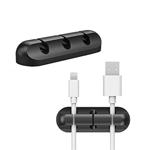 Kabelclips Organizer voor snoerbeheer, zelfklevende haken, kabelhouder voor netsnoeren en oplaadkabels, muiskabel, pc…