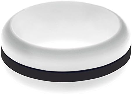 FLEX Ring - Womens and Mens Silicone Wedding Ring - Changeable Accent Colors - Many Colors - Silicone Rings for: Safety, Durable, Everyday, Outdoor, Gym, Active Lifestyle - 1 Ring - Sizes 4-16