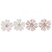 Grace Jun Silver Plated or Gold Plated Opal Flower Shape Clip on Earrings Non Piercing for Women (Gold)