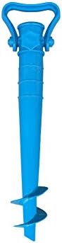 PeiQila Beach Umbrella Sand Anchor, Plastic Beach Umbrella Stand Holder with 3-Tier Screw for Wind Proof