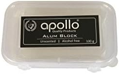Apollo Shaving Alum in Plastic Case - Large 100 g - 3.5 oz