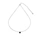 Sterling Silver Solitaire Choker Necklace for Women Girls Made with Swarovski Crystal