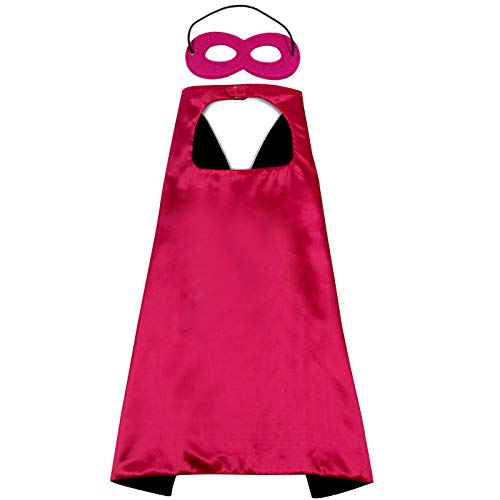 CO Orangext Halloween Capes Hero Mask Capes Party Accessories Gift (70 x 70 cm), Rose Red