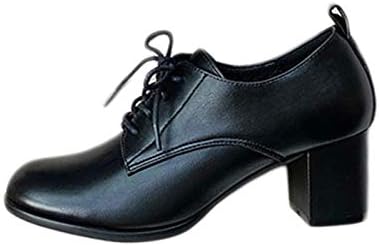 Kanna レースアップシューズ レディース オックスフォード スムース パンプス おじ靴 歩きやすい マニッシュシューズ チャンキーヒール ローファー 疲れない ホワイト 白 女靴 5 5cm 軽量 ローヒール 痛くない 黒 大人 パーティー