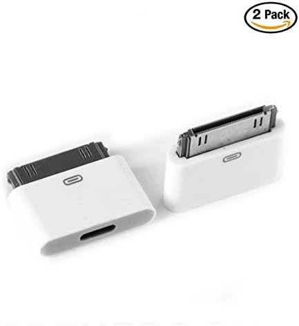 Lightning 8 Pin Female to 30 Pin Male Adapter (2 SET) for iPhone 4/4S iPod Touch 4