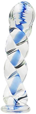 Huge Big Deluxe Double Crystal Glass with Spiral Textured