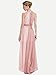 Milumia Women's Color-Block Chiffon Loose Long Maxi Dress Pink Small