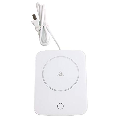 Kidirt Auto Heating Electric Mug Warmer Coaster 55 ° Constant Temperature Home Office Convenient White - Thumbnail 6