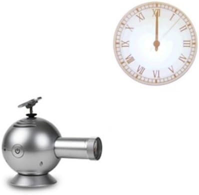 Circular projection modern wall clock Rome Arabia digital needle with backlight luminova mechanical plastic-Silver Rome