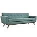 Modway Engage Mid-Century Modern Upholstered Fabric Sofa in Laguna