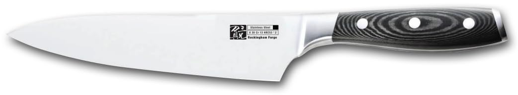Rockingham Forge 9100 Series 8" Chefs Knife Stainless Steel Blade, Micarta Handle