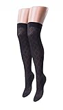 Women's Nylon Knee Socks - Black Knee High Stockings - Hosiery for Women