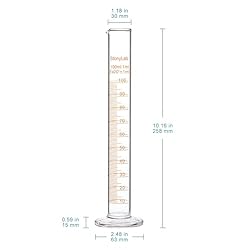 StonyLab 3-Pack Borosilicate Glass 100ml Heavy Wall