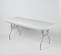 Kwik-Covers 6' Rectangle Plastic Table Covers 30" x 72", Bundle of 5