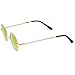 zeroUV Small Retro Lennon Inspired Style Colored Mirror Lens Round Metal Sunglasses 41mm (Gold/Magenta Mirror)