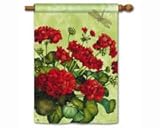 Geraniums House Flag